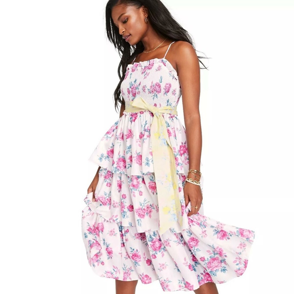 NWT LoveShackFancy Elise Smocked Tiered Dress Size XXS - Picture 3 of 12